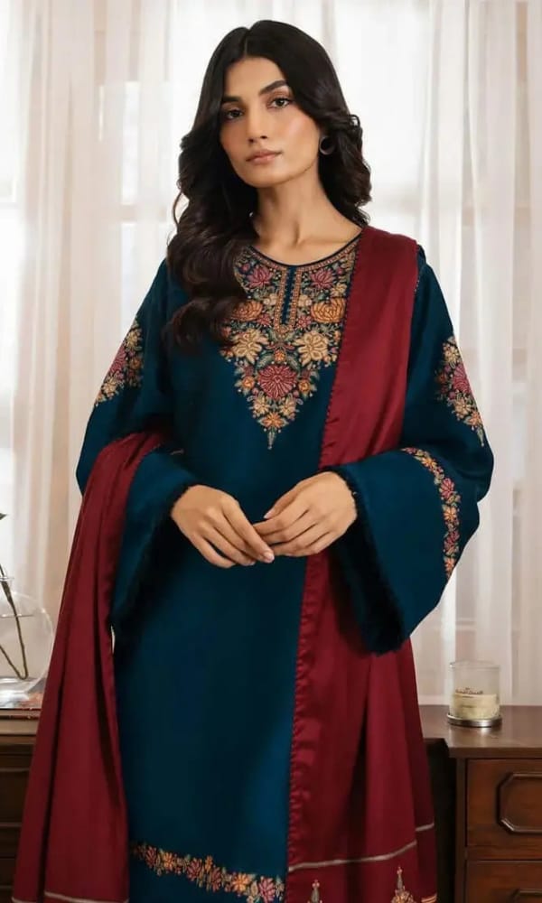 DHANAK EMB 3PC SUIT ZA-101208