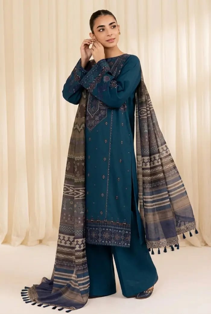 DHANAK EMB 3PC SUIT ZA -101212