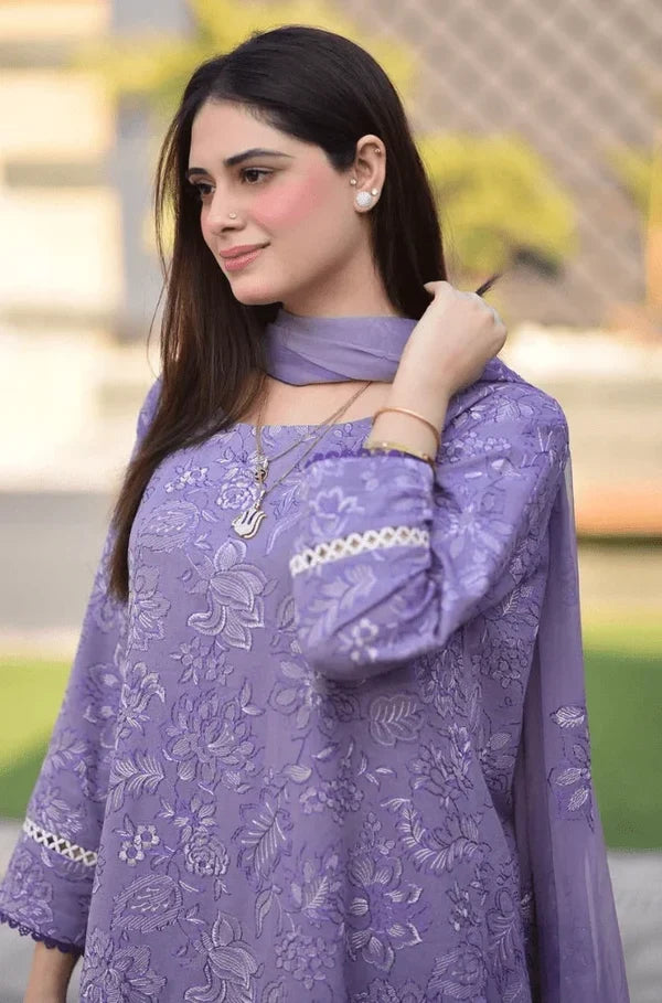 3PC EMBROIDERED UNSTICHED ARTICLE BA-3088