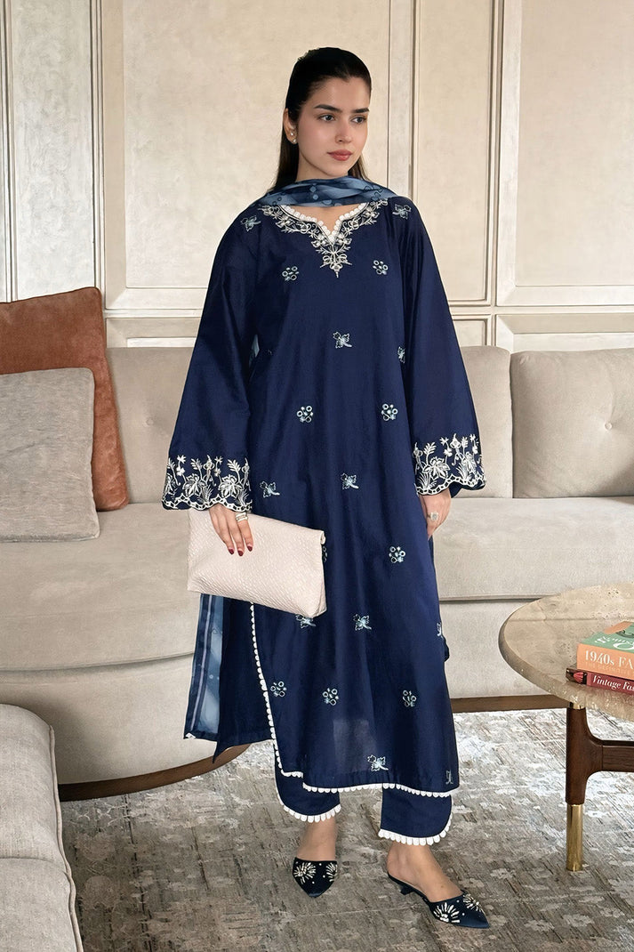 DHANAK EMB 3PC SUIT ZA-001200