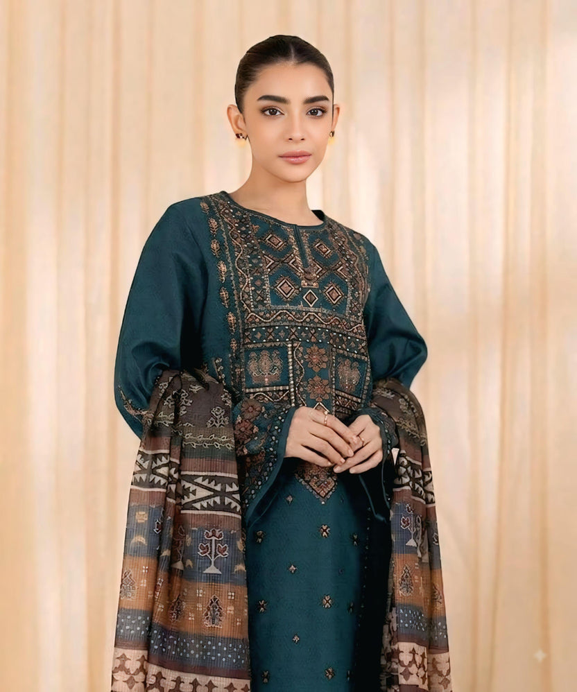 DHANAK EMB 3PC SUIT ZA -101212
