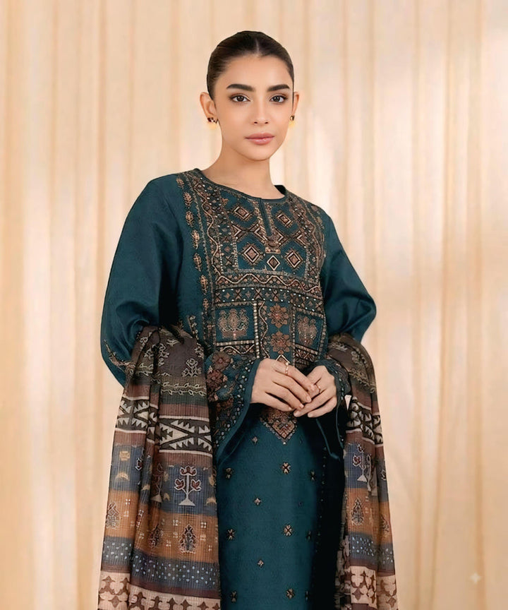 DHANAK EMB 3PC SUIT ZA -101212