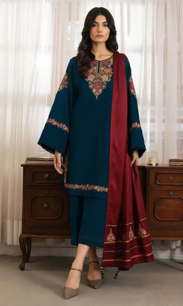 DHANAK EMB 3PC SUIT ZA-101208