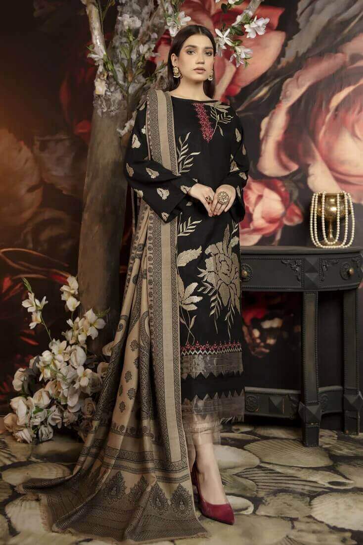 DHANAK EMB 3PC SUIT ZA - 101203