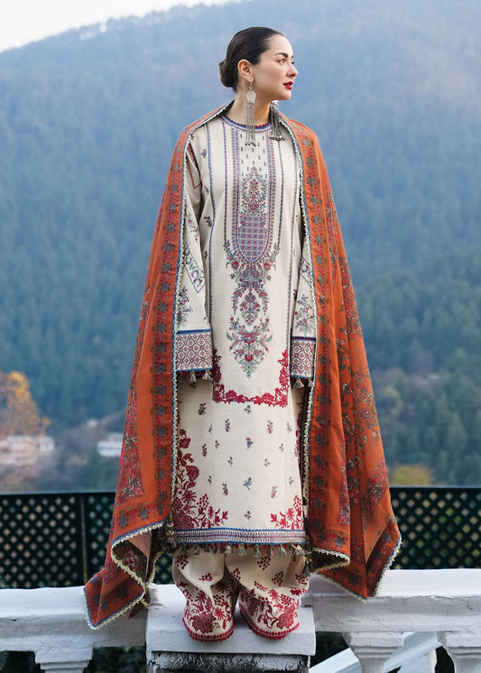SIGNATURE COTTON EMBROIDERED 3PC SUIT - 453