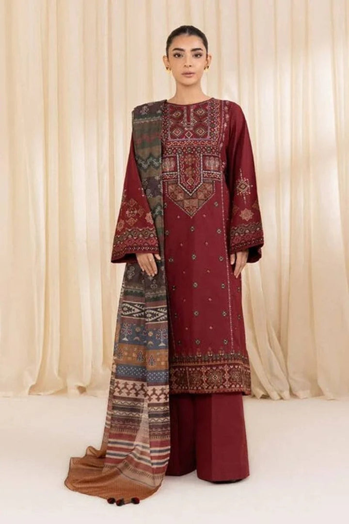 EXCLUSIVE 3PC HEAVY EMBROIDERED LAWN ENSEMBLE - 425