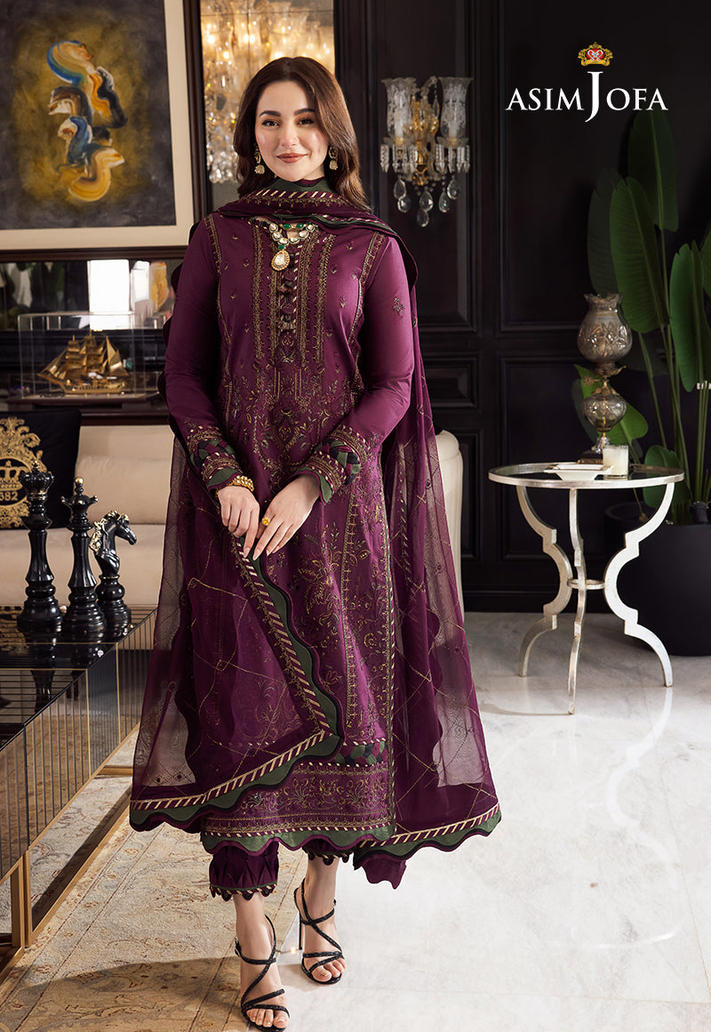 MAJESTIC EMBROIDERED 3PC LAWN SUIT - 407 - View 4
