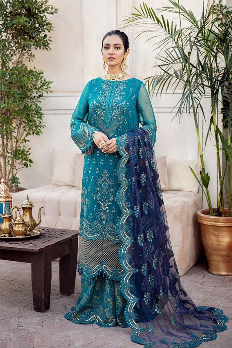GRANDEUR LAWN 3PC EMBROIDERED SUIT - 436