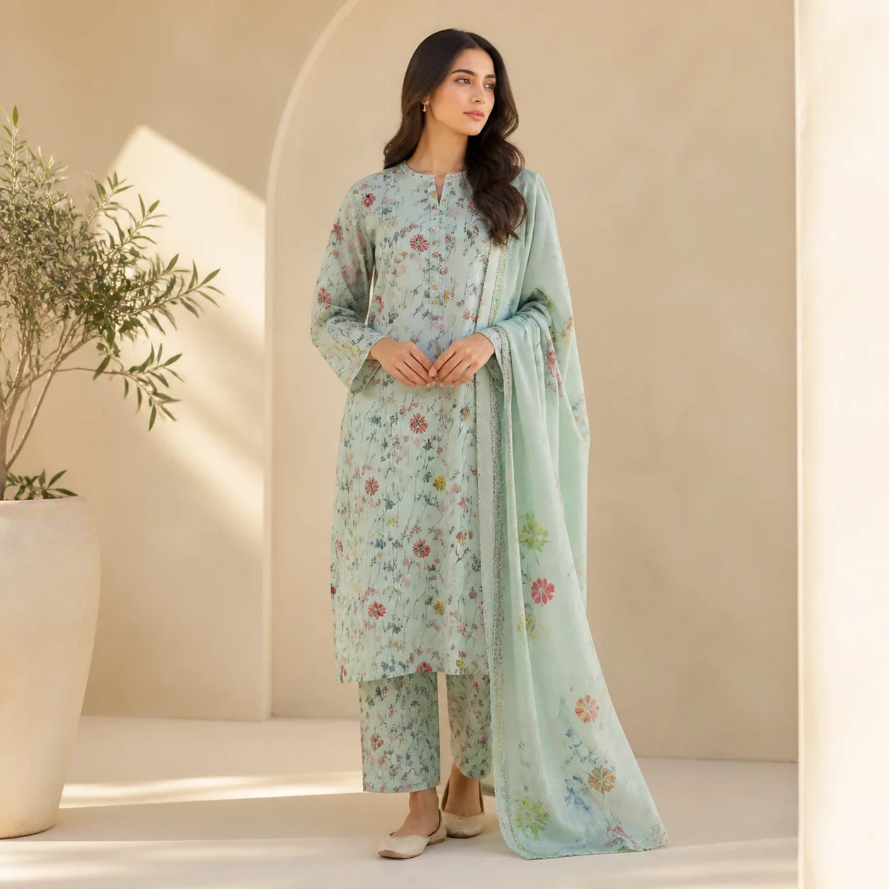 Printed lawn two-piece collection
